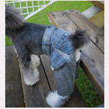 セール 犬 服 デニム パンツ ジーンズ ドッグウェア 犬服 小型犬 オーバーオール カバーオール with WaN