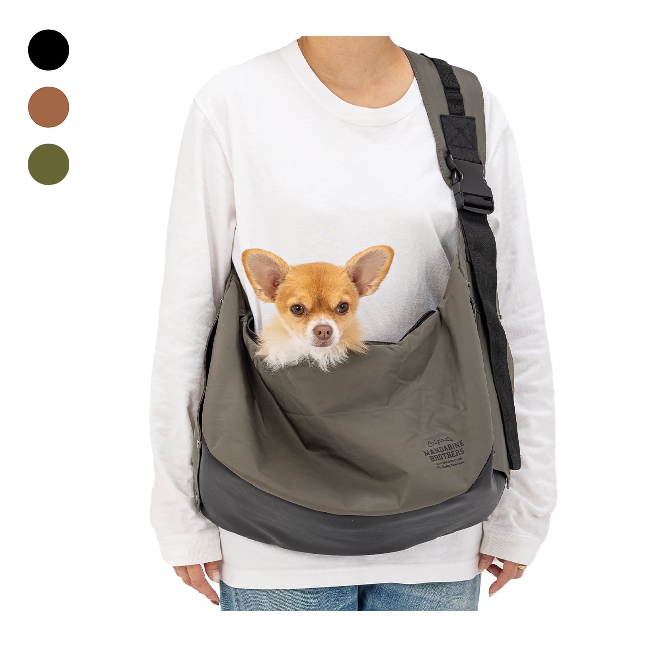 マンダリンブラザーズ スリーブショルダーバッグ キャリーバッグ ドッグウェア 犬 猫 男の子 女の子 おしゃれ MANDARINE BROTHERS