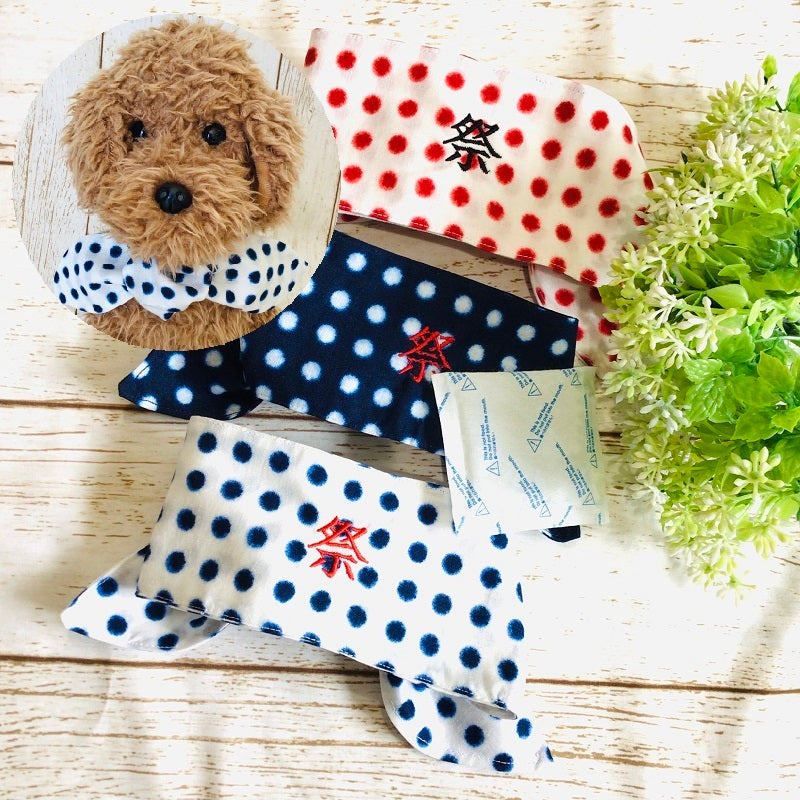 ウィズワン ネッククーラー 豆絞り バンダナ 犬 猫 クール ハンドメイド イベント アクセサリー クールネック 熱中症 犬服 男の子 女の子 おしゃれ with WaN