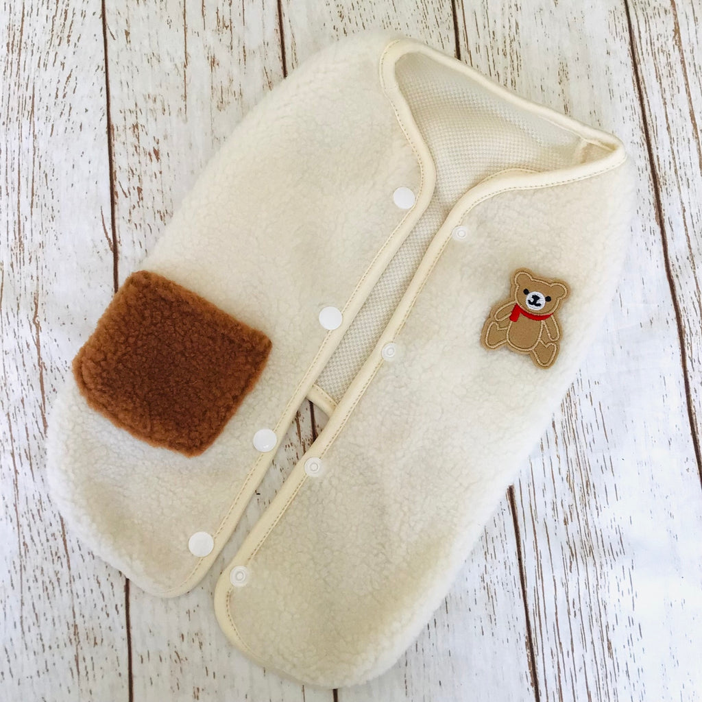 ウィズワン うちの子 名前入り ボアベスト 背中開き あたたかい ハンドメイド 犬 猫 男の子 女の子 おしゃれ with WaN