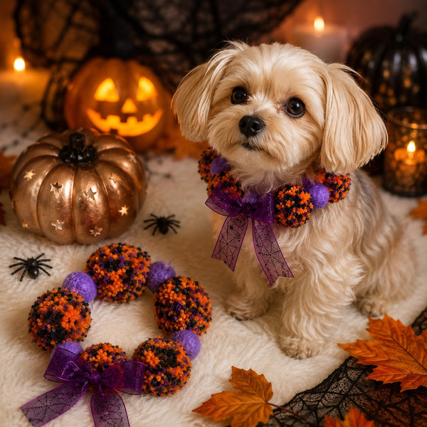 ウィズワン ハロウィン ぽんぽんチョーカー コスチューム ハンドメイド ハロウィーン アクセサリー イベント 犬 猫 男の子 女の子 おしゃれ with WaN