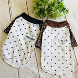 ウィズワン うちの子 名前入り Tシャツ 水玉 ハンドメイド 犬 猫 男の子 女の子 おしゃれ with WaN