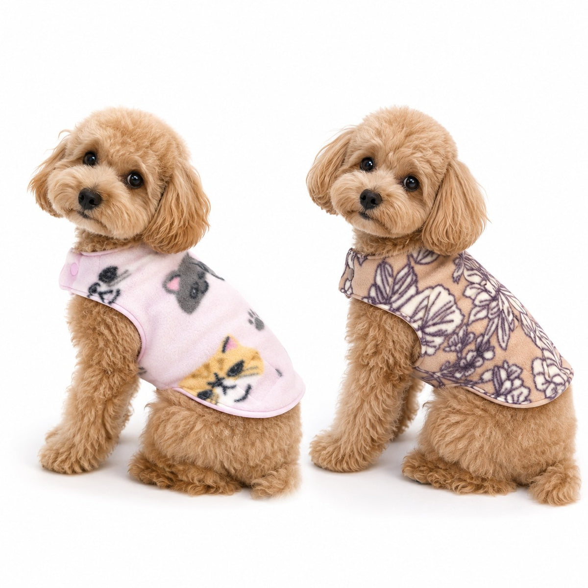 ウィズワン パジャマ 着る毛布 ベスト リバーシブル らくらくワン ハンドメイド 秋冬 犬服 男の子 女の子 おしゃれ with WaN メイン画像
