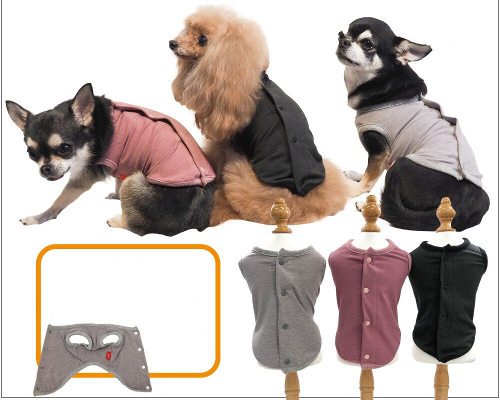 リカバリーわん リカバリーウェア 日本製 背中開きタンク テラヘルツ シニア犬 介護服 ドッグウェア 犬服 男の子 女の子 おしゃれ クークチュール