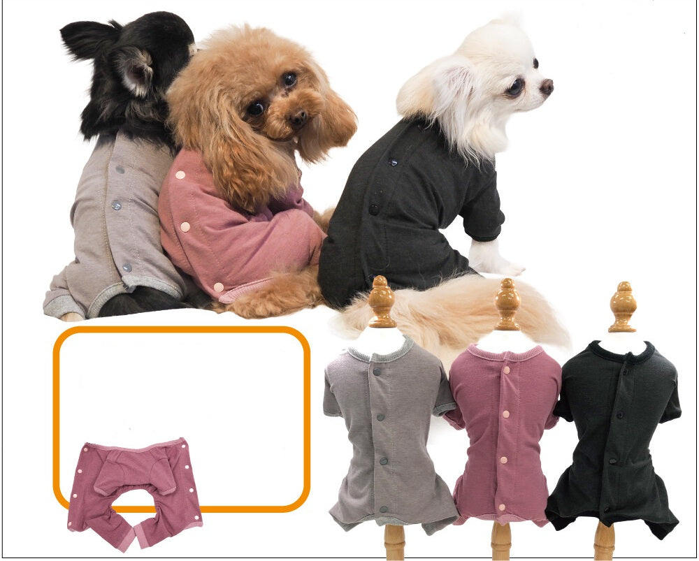 リカバリーわん リカバリーウェア 日本製 背中開きパジャマ テラヘルツ シニア犬 介護服 ロンパース ドッグウェア 犬服 男の子 女の子 おしゃれ クークチュール