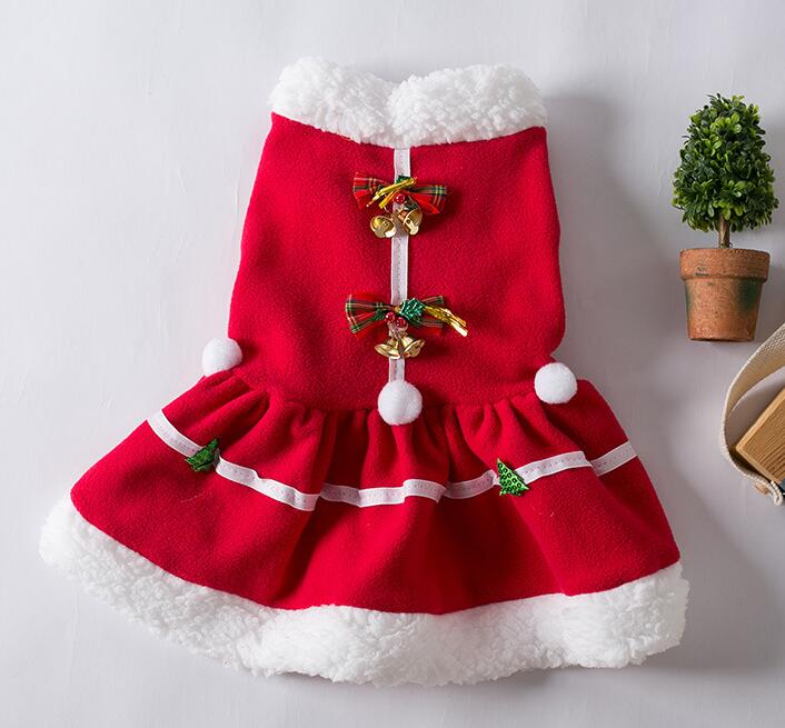 わんこ　 クリスマスワンピース Tambedy 犬 服 犬の服 秋服 冬服用 名前入り ボンボンクリスマス