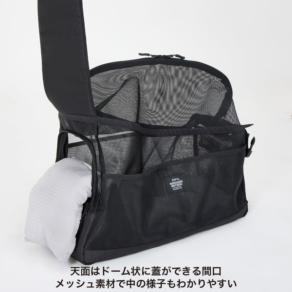 セール マンダリンブラザーズ 接触冷感マット付き メッシュショルダーバッグ 夏用 オールメッシュ キャリーバッグ 底板付き ドッグスリング 犬 男の子 女の子 おしゃれ MANDARINE BROTHERS