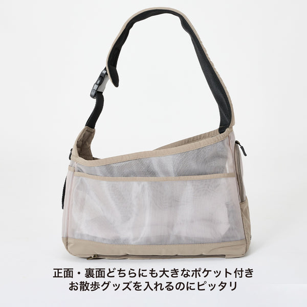 セール マンダリンブラザーズ 接触冷感マット付き メッシュショルダーバッグ 夏用 オールメッシュ キャリーバッグ 底板付き ドッグスリング 犬 男の子 女の子 おしゃれ MANDARINE BROTHERS