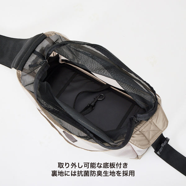 セール マンダリンブラザーズ 接触冷感マット付き メッシュショルダーバッグ 夏用 オールメッシュ キャリーバッグ 底板付き ドッグスリング 犬 男の子 女の子 おしゃれ MANDARINE BROTHERS