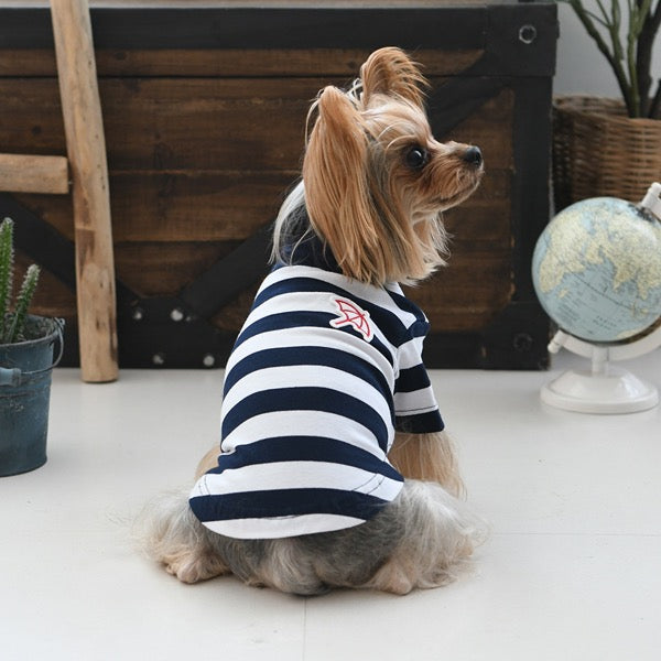 セール アーノルドパーマー クール 虫除け ハイネックボーダーTシャツ 犬服 男の子 女の子 おしゃれ Arnold Palmer