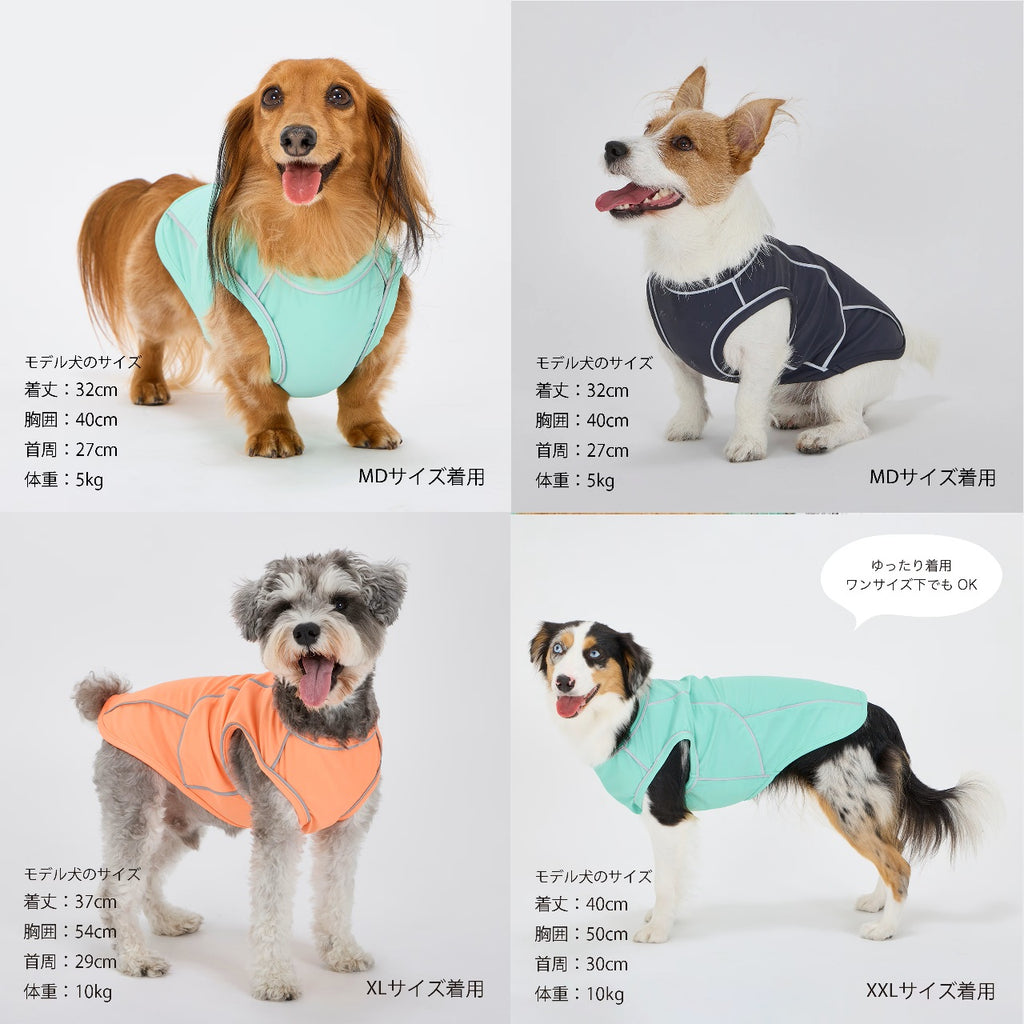 セール マンダリンブラザーズ 夜散歩 接触冷感 リフレクティブTシャツ 夏服 リフレクター UPF50+ ひんやり ドッグウェア 犬服 男の子 女の子 おしゃれ MANDARINE BROTHERS