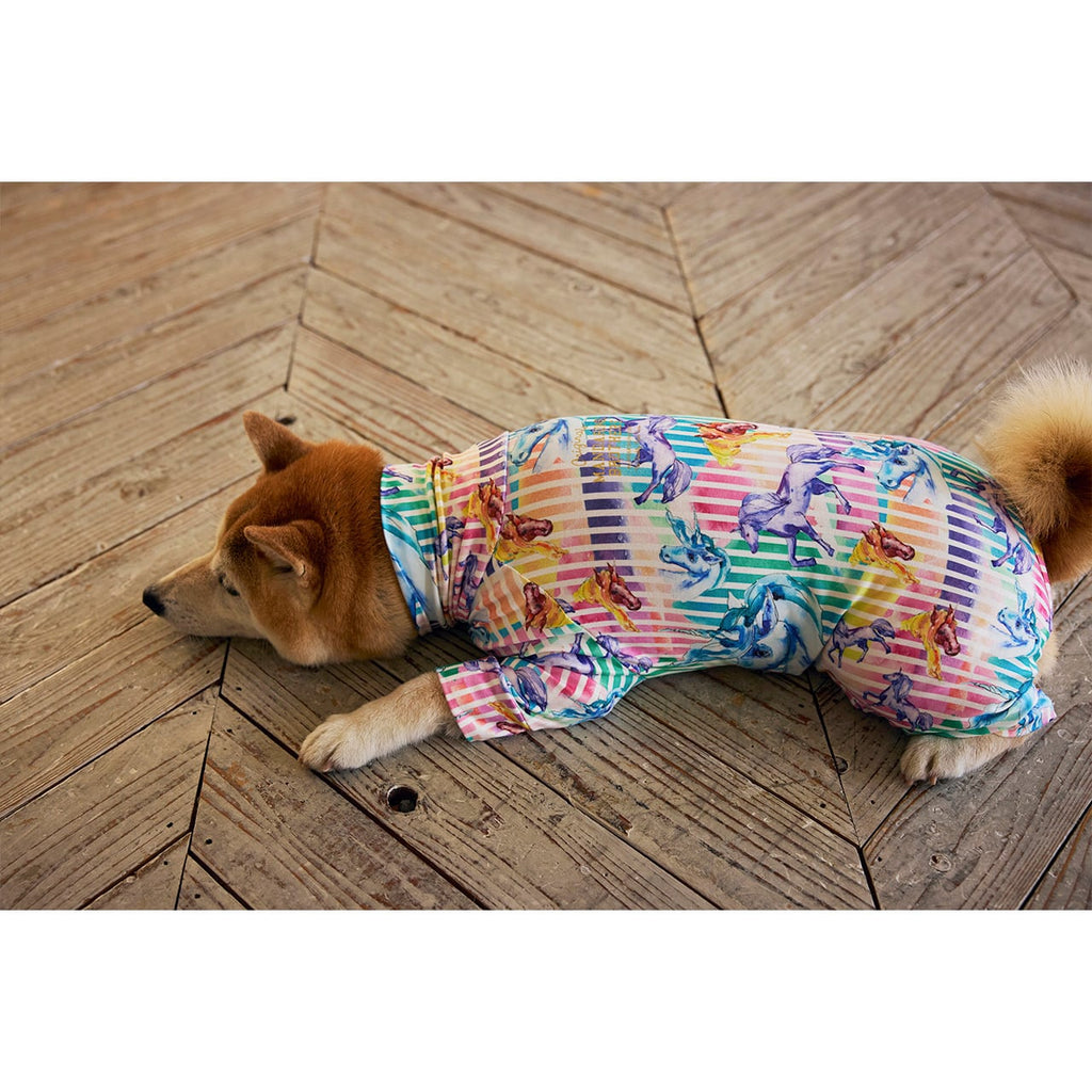 マンダリンブラザーズ スキンタイトスーツマルチプリント UVカット ロンパース つなぎ ドッグウェア 犬服 男の子 女の子 おしゃれ MANDARINE BROTHERS