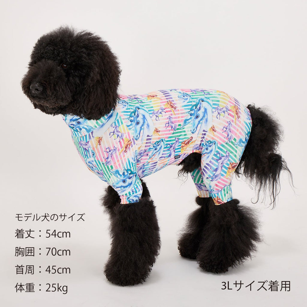 マンダリンブラザーズ スキンタイトスーツマルチプリント UVカット ロンパース つなぎ ドッグウェア 犬服 男の子 女の子 おしゃれ MANDARINE BROTHERS