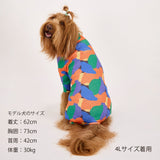 マンダリンブラザーズ スキンタイトスーツマルチプリント ロンパース つなぎ ドッグウェア 犬服 男の子 女の子 おしゃれ MANDARINE BROTHERS