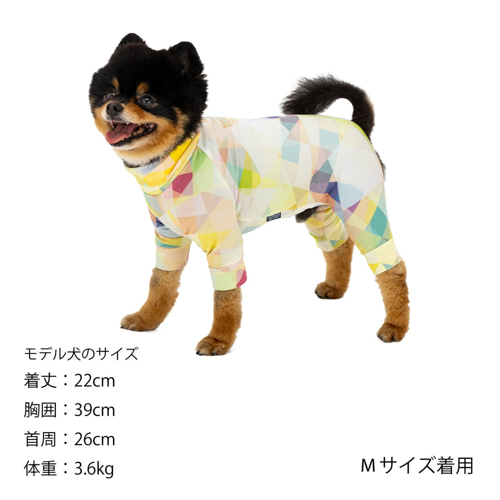 マンダリンブラザーズ スキンタイトスーツマルチプリント UVカット ロンパース つなぎ ドッグウェア 犬服 男の子 女の子 おしゃれ MANDARINE BROTHERS