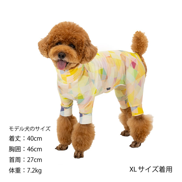 マンダリンブラザーズ スキンタイトスーツマルチプリント UVカット ロンパース つなぎ ドッグウェア 犬服 男の子 女の子 おしゃれ MANDARINE BROTHERS
