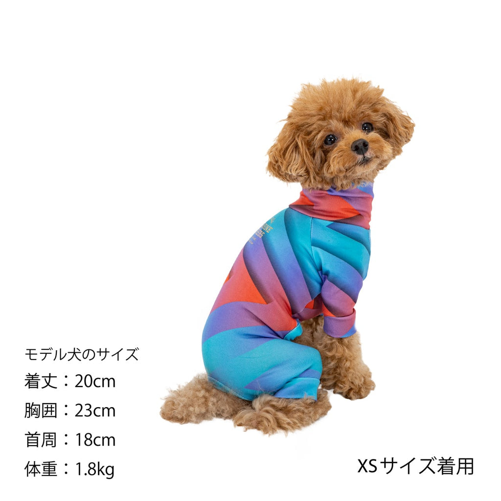 マンダリンブラザーズ スキンタイトスーツマルチプリント UVカット ロンパース つなぎ ドッグウェア 犬服 男の子 女の子 おしゃれ MANDARINE BROTHERS