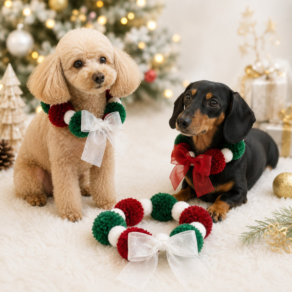 ウィズワン クリスマス ぽんぽんチョーカー コスチューム ハンドメイド アクセサリー イベント 犬 猫 男の子 女の子 おしゃれ with WaN