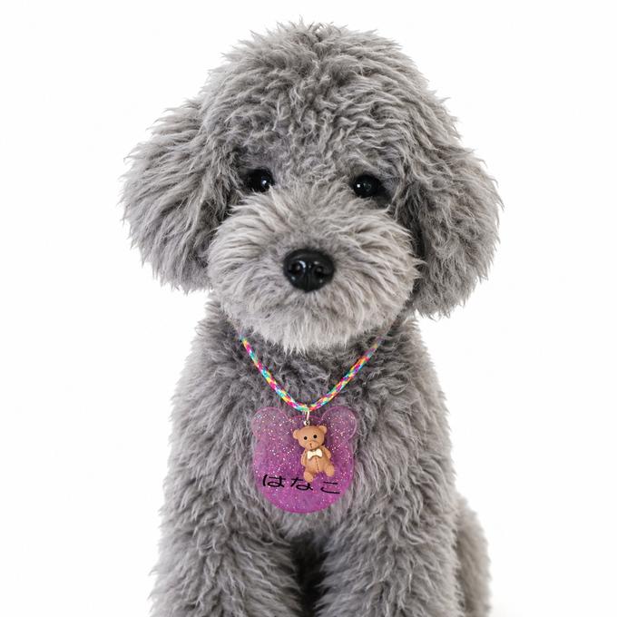 ウィズワン うちの子 名前入り チョーカー 迷子札 くま テディベア ハンドメイド アクセサリー 犬 猫 男の子 女の子 おしゃれ with WaN
