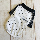 ウィズワン うちの子 名前入り Tシャツ 水玉 ハンドメイド 犬 猫 男の子 女の子 おしゃれ with WaN