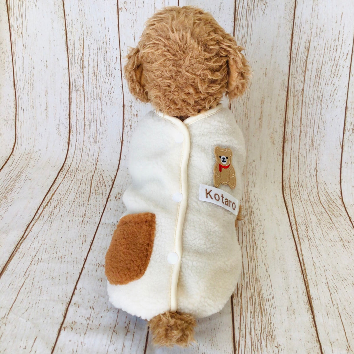 ウィズワン うちの子 名前入り ボアベスト 背中開き あたたかい ハンドメイド 犬 猫 男の子 女の子 おしゃれ with WaN