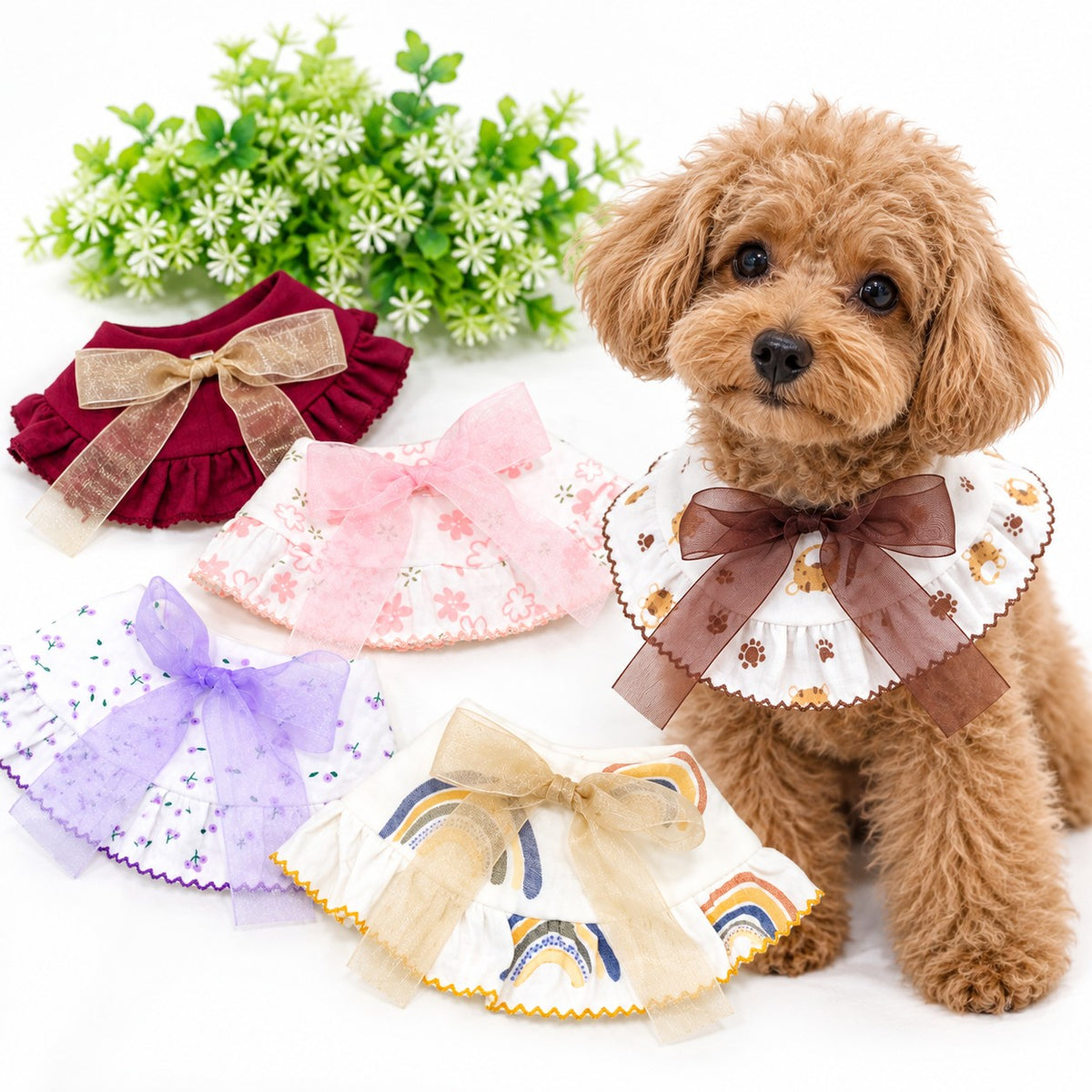 ウィズワン うちの子 名前入り スタイ ビブ 韓国風 バンダナ アクセサリー ハンドメイド 犬 猫 男の子 女の子 おしゃれ with WaN メイン画像