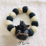 ウィズワン 2026 午年 ボンボンチョーカー 馬 ポンポンチョーカー ハンドメイド アクセサリー イベント 男の子 女の子 おしゃれ with WaN