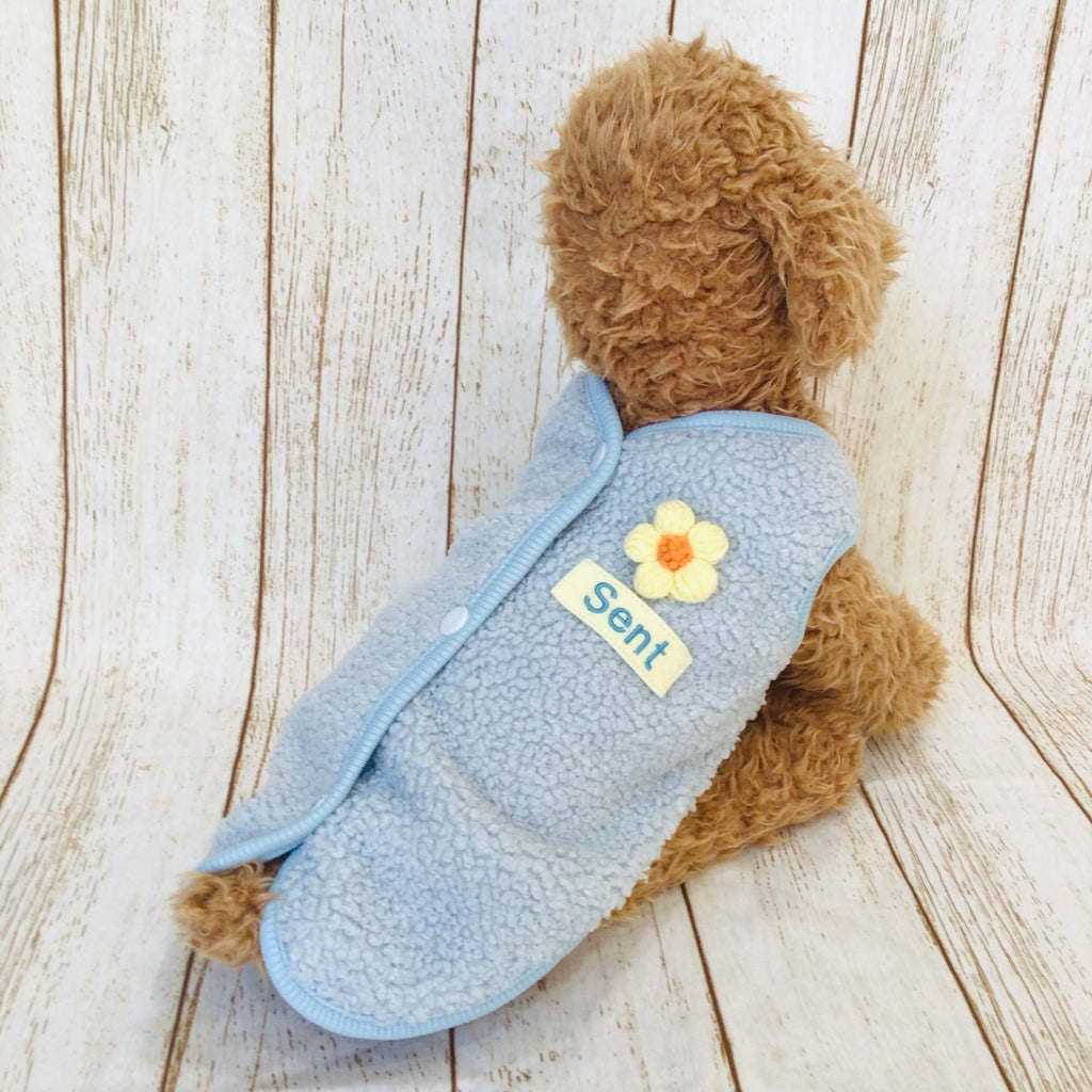 ウィズワン うちの子 名前入り ボアベスト 背中開き あたたかい ハンドメイド 犬 猫 男の子 女の子 おしゃれ with WaN