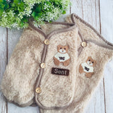 ウィズワン 愛犬のお名前入り シャギーベスト 犬服 防寒 かわいい くま テディベア 男の子 女の子 おしゃれ with WaN