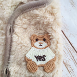 ウィズワン 愛犬のお名前入り シャギーベスト 犬服 防寒 かわいい くま テディベア 男の子 女の子 おしゃれ with WaN