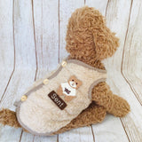 ウィズワン 愛犬のお名前入り シャギーベスト 犬服 防寒 かわいい くま テディベア 男の子 女の子 おしゃれ with WaN