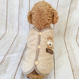ウィズワン 愛犬のお名前入り シャギーベスト 犬服 防寒 かわいい くま テディベア 男の子 女の子 おしゃれ with WaN