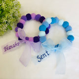 ウィズワン お名前入り うちの子 ボンボンチョーカー ぽんぽん アクセサリー 愛犬のお名前入り ハンドメイド 手作り 犬 猫 男の子 女の子 おしゃれ with WaN