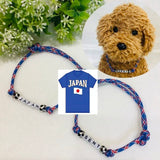 ウィズワン お名前入り うちの子 日本代表 応援グッズ チョーカー サムライブルー イベント 愛犬のお名前入り ハンドメイド 手作り アクセサリー 手作り 男の子 女の子 おしゃれ with WaN